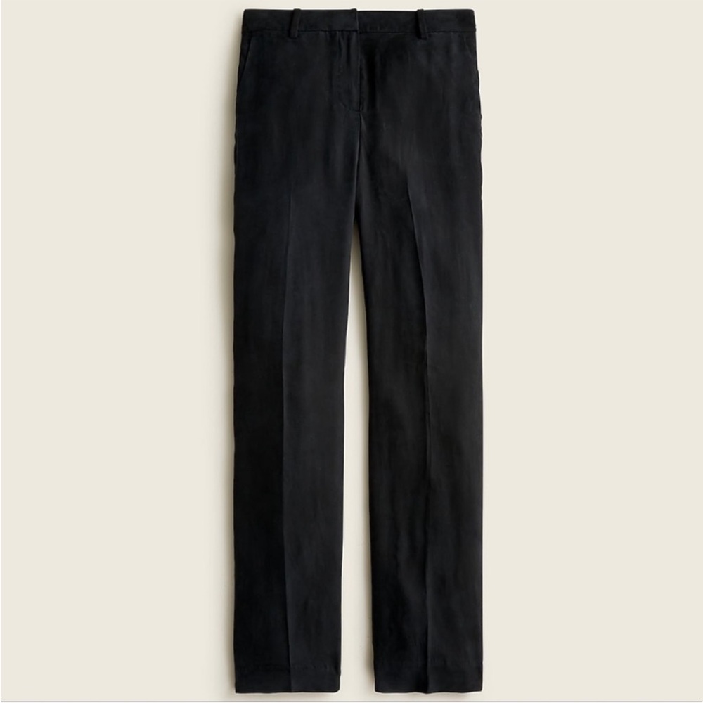 JCrew Drapey Viscose Blend Twill Pant For Women Size 8 Black Style BK250